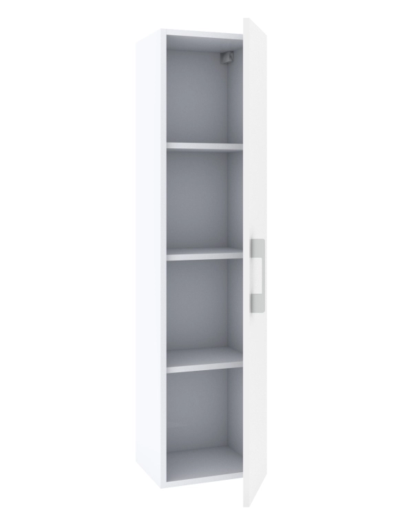 Słupek lazienkowy wiszący LUNA 1D 40 cm Biała Połysk